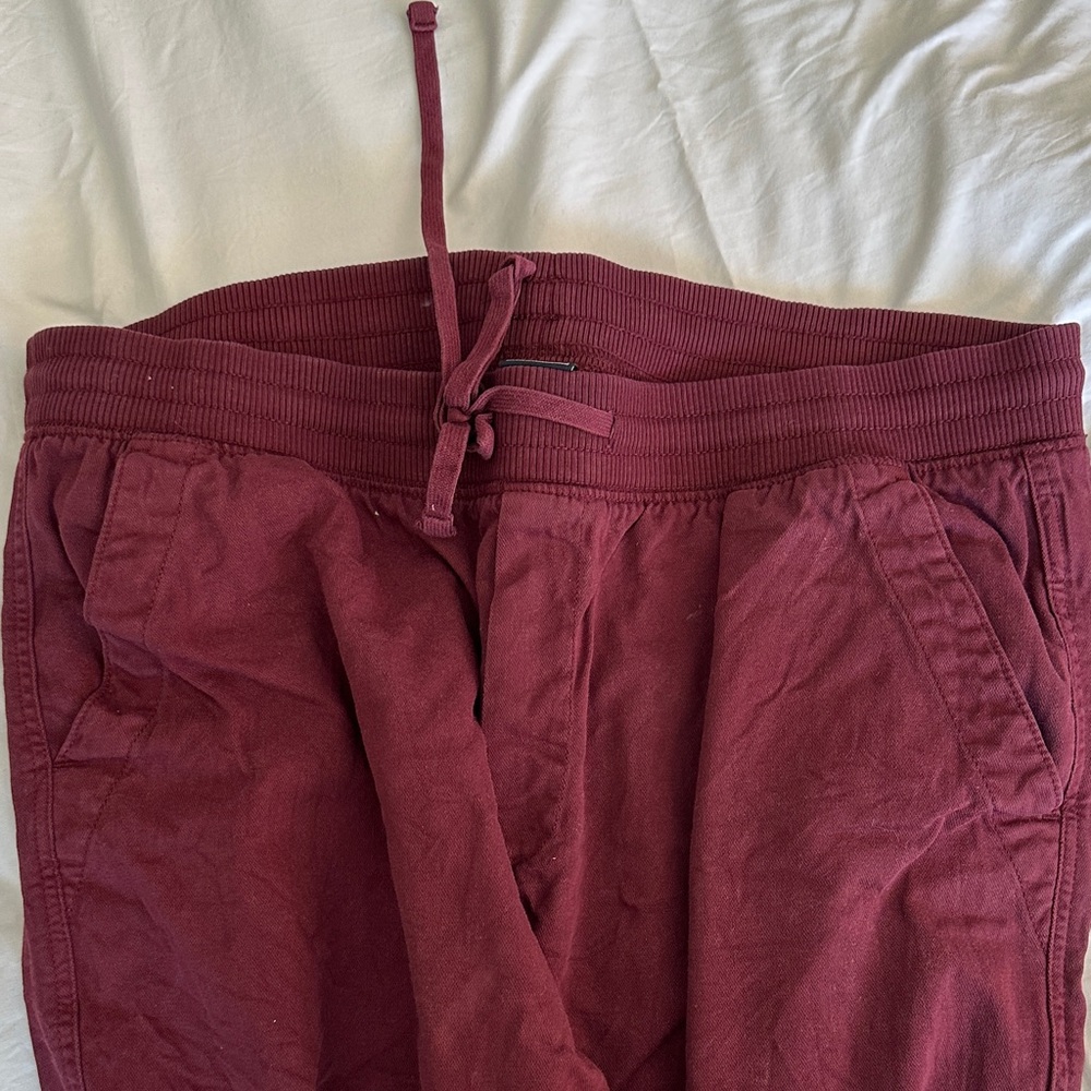 GAP Burgundy Drawstring Jogger Pants - Picture 6 of 6